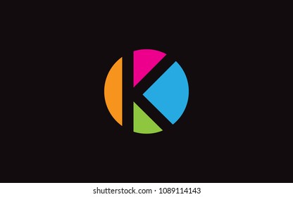 K Letter Initial Logo Design Template