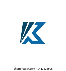 K letter initial logo design