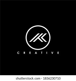 Ilustración de vectores de plantilla de diseño de logotipo inicial de la letra K	
