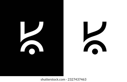 K Letter Initial Logo Design Template Vector Illustration