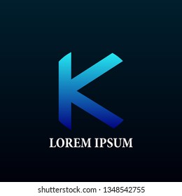 k letter initial logo, sign, icor or symbol for creative and business company