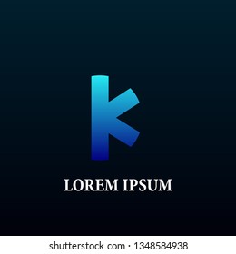 k letter initial logo, sign, icor or symbol for creative and business company