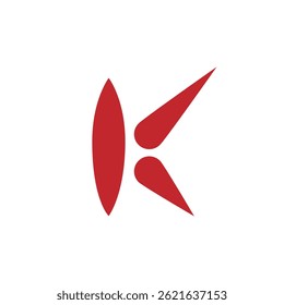 K letter initial vector logo design