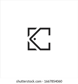 Logo-Design auf Karte und Buchstaben k