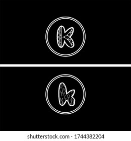 K letter logo abstract design