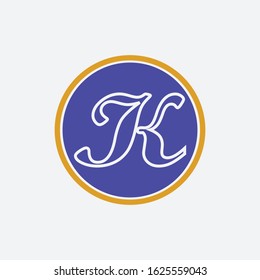 K letter logo with circle