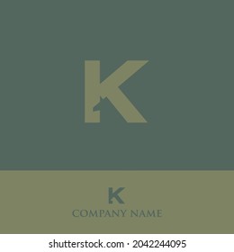 K Letter Logo. Clever Logo With Hidden Message Or Negative Space