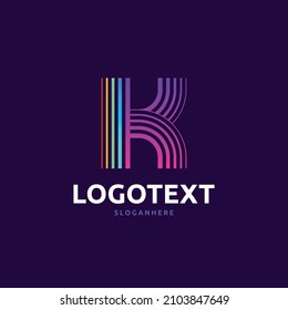 K letter logo, K colorful logo