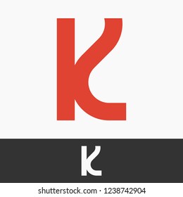 K Letter Logo Concept. Creative Minimal Emblem Design. Universal elegant icon. Premium business finance logotype. Graphic Alphabet Symbol for Corporate Business Identity. Vector Element