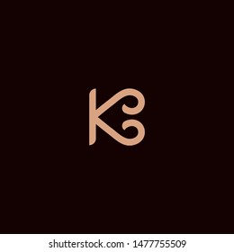 K Letter Logo concept. Creative Minimal emblem design template. Universal elegant icon. Premium business finance logotype. Graphic Alphabet Symbol for Corporate Business Identity. Vector element