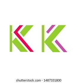 K Letter Logo concept Creative Minimal emblem design template
