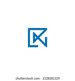 K Letter Logo concept. Creative Minimal emblem design template. Universal elegant icon. Premium business finance logotype. Graphic Alphabet Symbol for Corporate Business Identity. Vector element