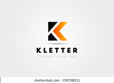 K Letter Logo concept. Creative Minimal emblem design template. Universal elegant icon. Premium business finance logotype. Graphic Alphabet Symbol for Corporate Business Identity. Vector element