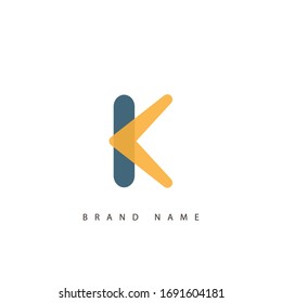 Concepto de logotipo de letra K. Plantilla de diseño de emblema mínimo creativo. Icono universal elegante. Logotipo de financiación empresarial de primera calidad. Símbolo gráfico de alfabeto para identidad empresarial. Elemento vectorial