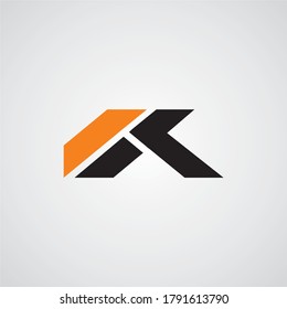 Concepto de logotipo de letra K. Plantilla de diseño de emblema mínimo creativo. Icono universal elegante. Logotipo de financiación de empresas premium. Símbolo gráfico de alfabeto para identidad empresarial. Elemento vector
