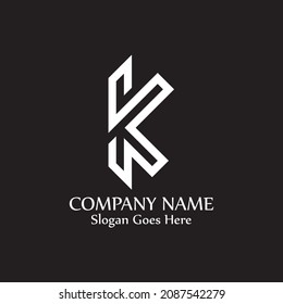 Concepto de logotipo de letra K. Plantilla de diseño de emblema mínimo creativo. Icono universal elegante. Logotipo de financiación de empresas premium. Símbolo gráfico de alfabeto para identidad empresarial.