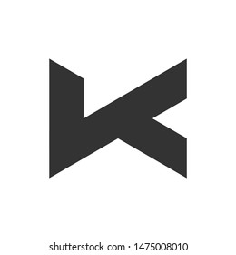 K letter logo concept. Minimal logo icon concept