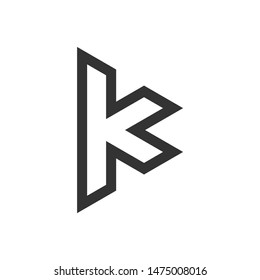 K letter logo concept. Minimal logo icon concept