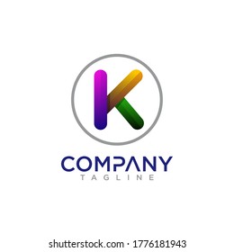 K letter logo , creative design vector template