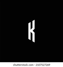 K letter logo creative design on black color background