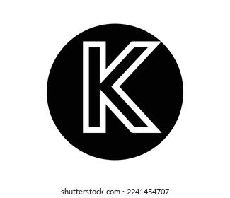  Plantilla de vector de diseño creativo del logotipo de la letra K