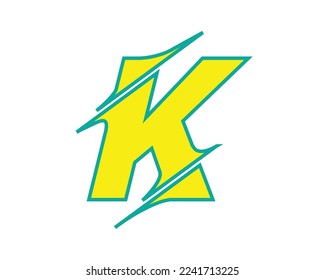 K letter logo creative design vector template