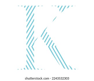 K-Brief-Logo-Kreativdesign-Vektorgrafik-Vorlage