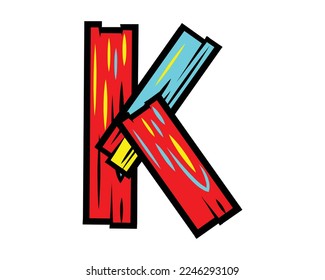 Plantilla de vectores de diseño creativo con logotipo de letra K