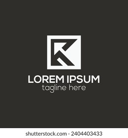 K letter logo creative minimal line k letter logo concept isolated vector template 
