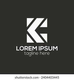 K letter logo creative minimal line k letter logo concept isolated vector template 