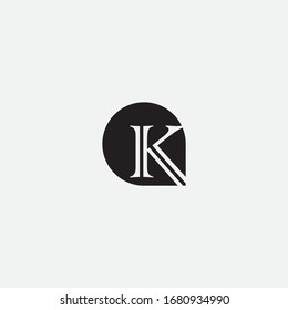 K LOGO MINIMALISTA BASADO EN EL DISEÑO DE LOGOTIPO Y CARTA