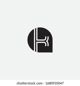 K LOGO MINIMALISTA BASADO EN EL DISEÑO DE LOGOTIPO Y CARTA