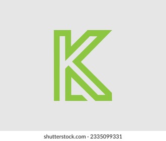 K Letter Logo Design with colorful Vector. Creative Minimal emblem design template. Universal elegant icon. Premium business finance logotype. Graphic Alphabet Symbol for Corporate Business Identity. 