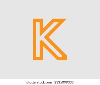 K Letter Logo Design with colorful Vector. Creative Minimal emblem design template. Universal elegant icon. Premium business finance logotype. Graphic Alphabet Symbol for Corporate Business Identity. 