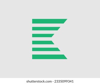 K Letter Logo Design with colorful Vector. Creative Minimal emblem design template. Universal elegant icon. Premium business finance logotype. Graphic Alphabet Symbol for Corporate Business Identity. 