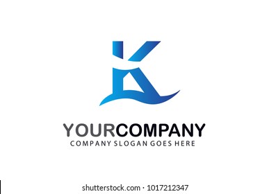 K Letter Logo Design Concept
