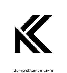 K Letra plantilla de icono de concepto de diseño de logotipo 