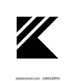 K Letter Logo design concept icon template 