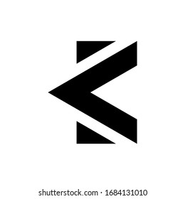 K Letter Logo design concept icon template 