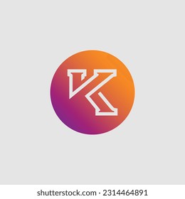 Concepto de diseño de logotipos de letras K