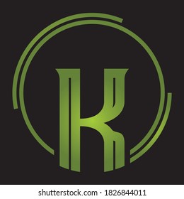 Logo de K Letter Diseño Icono creativo Logotipo vector de letras modernas