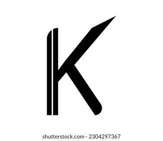 k letter logo design element