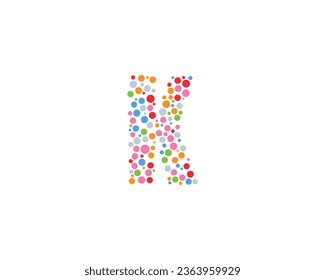 Elemento de diseño de logotipo de letra K con forma de círculo