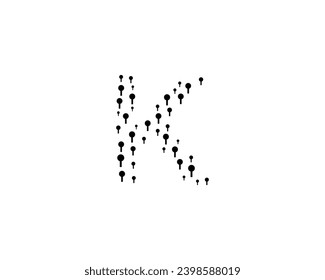 K letter logo design element