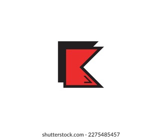 K letter logo design elements vector illustration 