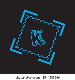 k letter logo design eps