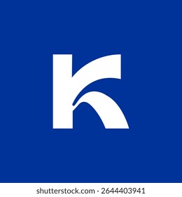 K letter logo design, H logo vector dynamic