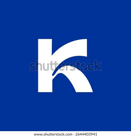 K letter logo design, H logo vector dynamic