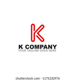 k letter logo design icon vector template