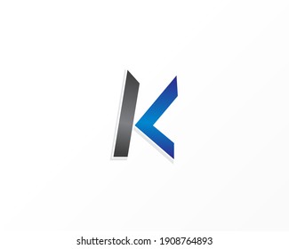 Icono de diseño del logotipo de la letra K